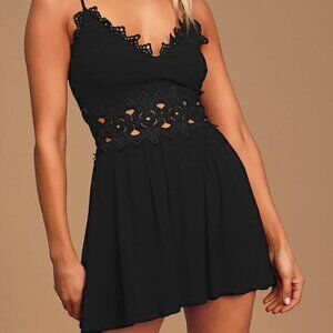 Black Lace Mini Dress